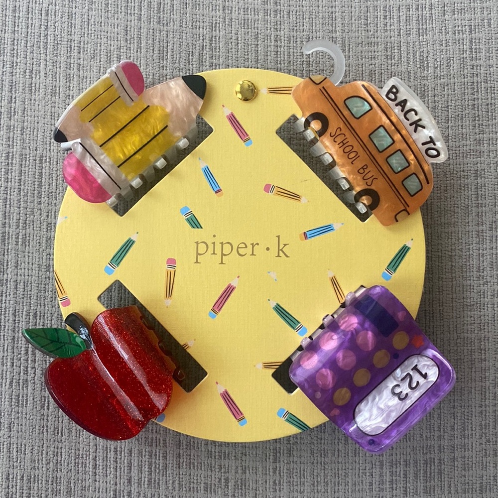 Piper k back to school hairclips